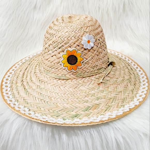 handmade Accessories - Handmade Sunflower Straw Hat UV Protection